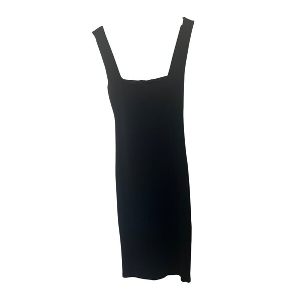 Zara Black Sleeveless Square Neck Bodycon Dress - Picture 2 of 3
